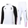 Sudadera De Entrenamiento Trajes Juventus Quarter Zip 23-24 Blanca - Hombre